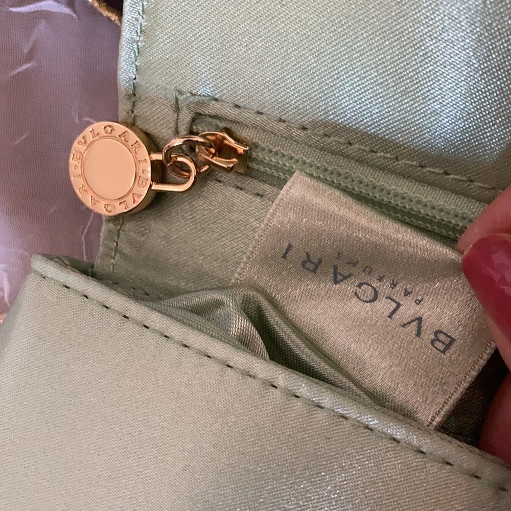 Vintage Bulgari satin evening clutch - Picture 6 of 9